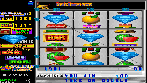 Fruit Bonus 2000 + New Cherry 2000 (Version 4.4R, set 1) Screenshot 1